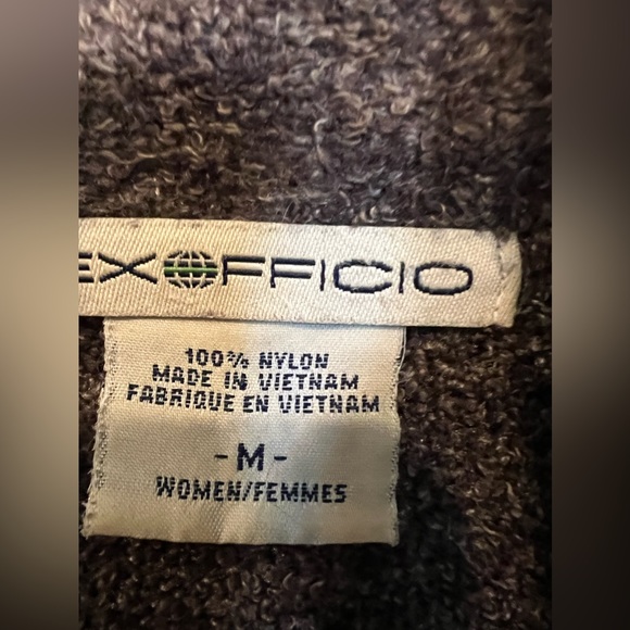 Exofficio full zip ribbed brown cardigan size medium a319 - Picture 4 of 4